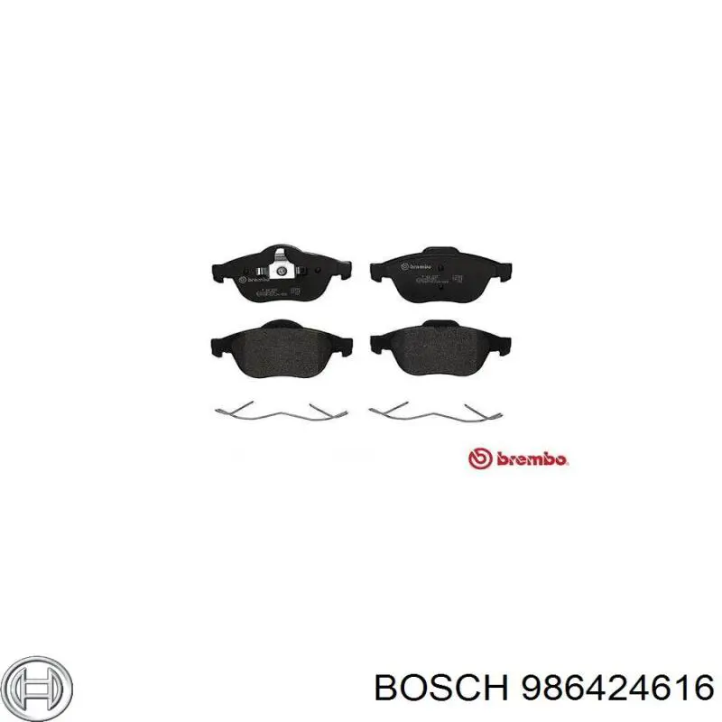 986424616 Bosch Передні гальмівні колодки
