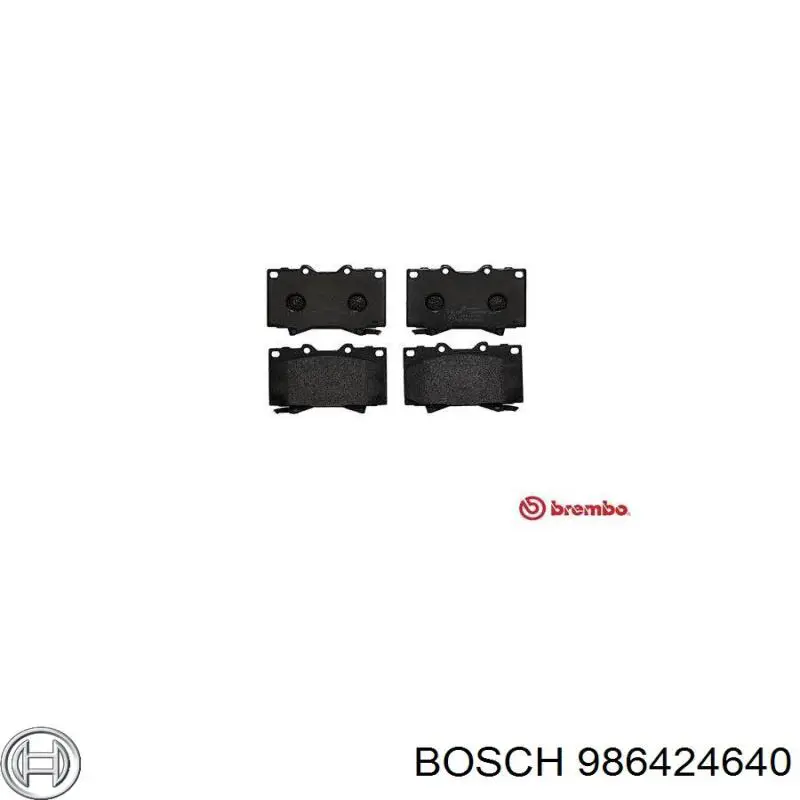 Гальмівні колодки Bosch 986424640 ціна, від 26.01 USD