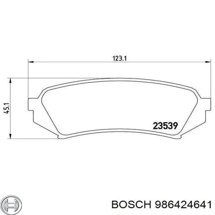 Купити 986424641 Bosch Задні колодки