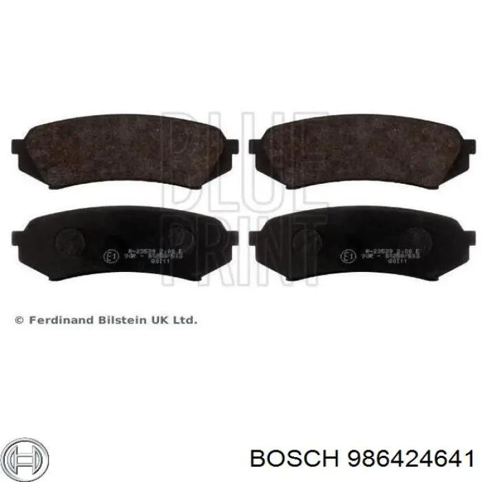986424641 Bosch Колодки гальмівні задні, дискові