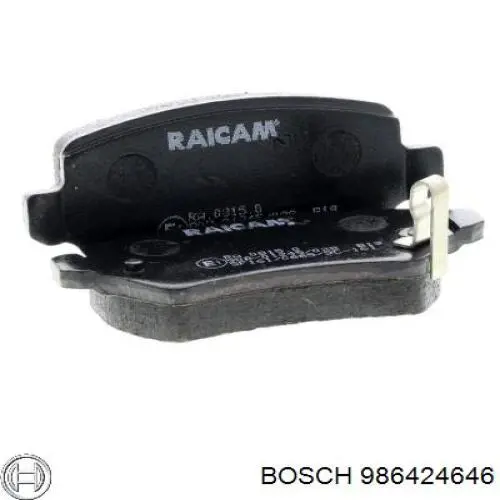 986424646 Bosch Колодки гальмівні задні, дискові