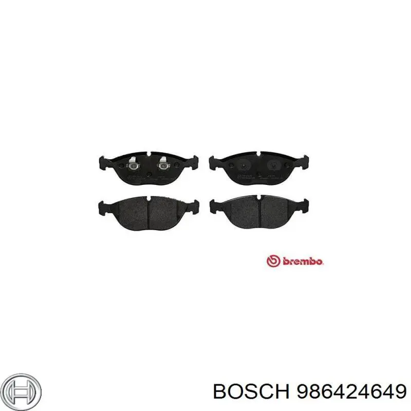 Передні тормозні колодки 986424649 Bosch