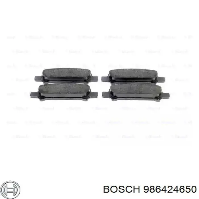 Задні гальмівні колодки 986424650 Bosch