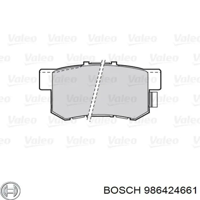 Колодки гальмові задні, дискові 986424661 Bosch