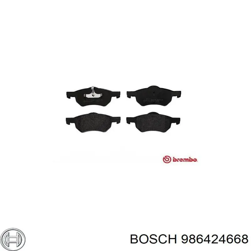 Передні тормозні колодки 986424668 Bosch