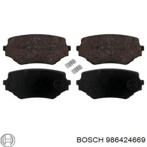 Купити 986424669 Bosch Колодки гальмівні передні, дискові