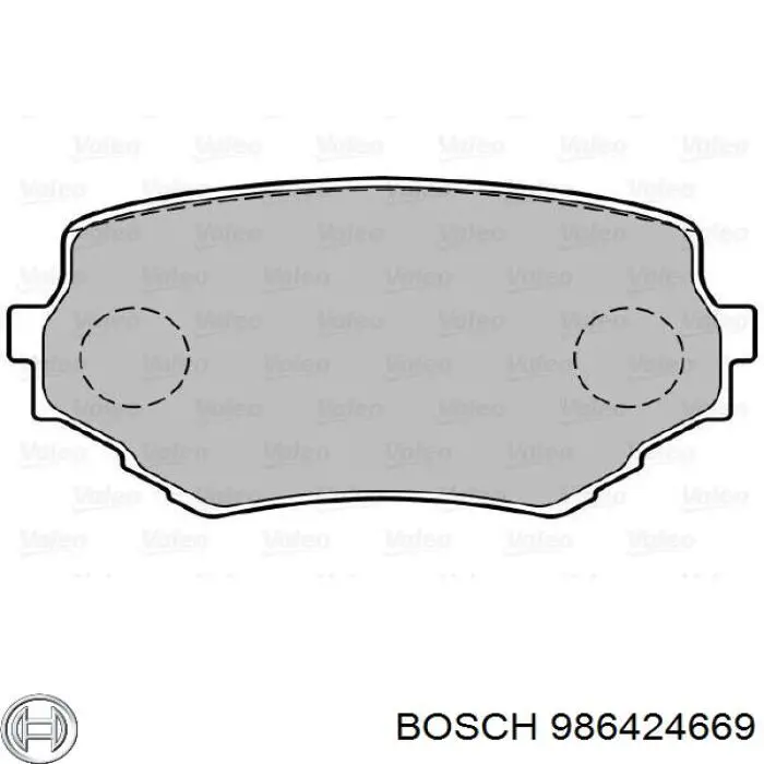 986424669 Bosch Передні гальмівні колодки