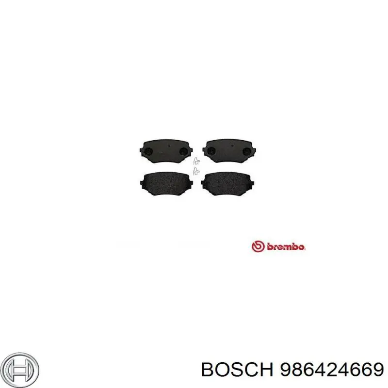 Гальмівні колодки Bosch 986424669 ціна, від 20.27 USD