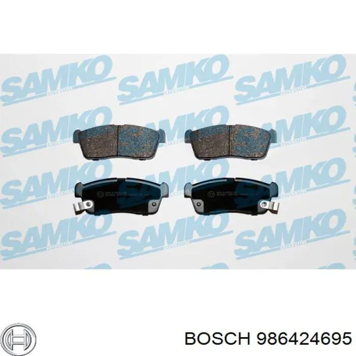 Передні тормозні колодки 986424695 Bosch