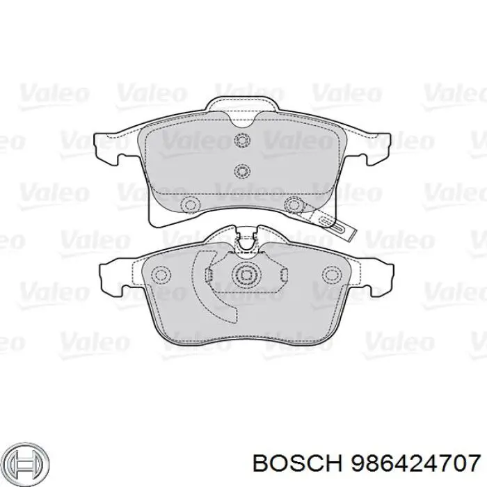 Гальмівні колодки Bosch 986424707 ціна, від 24.39 USD