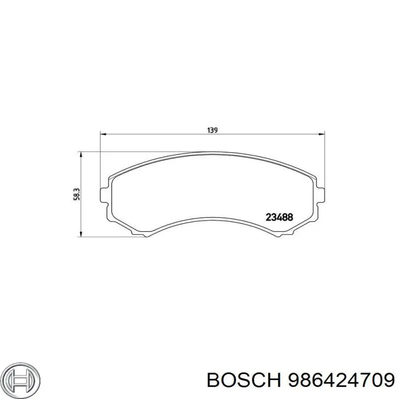 Гальмівні колодки Bosch 986424709 ціна, від 22.24 USD