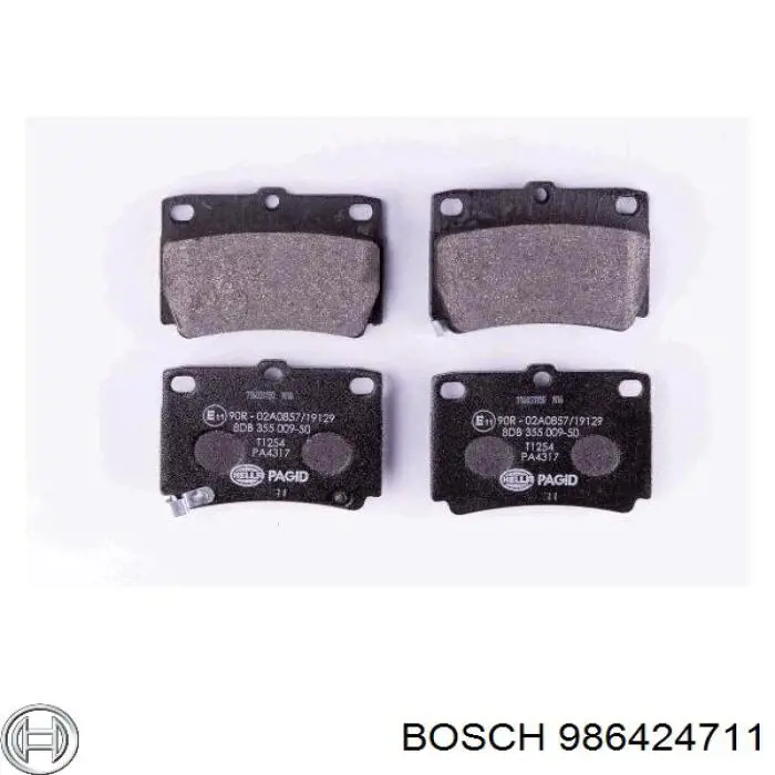 986424711 Bosch колодки гальмові задні, дискові