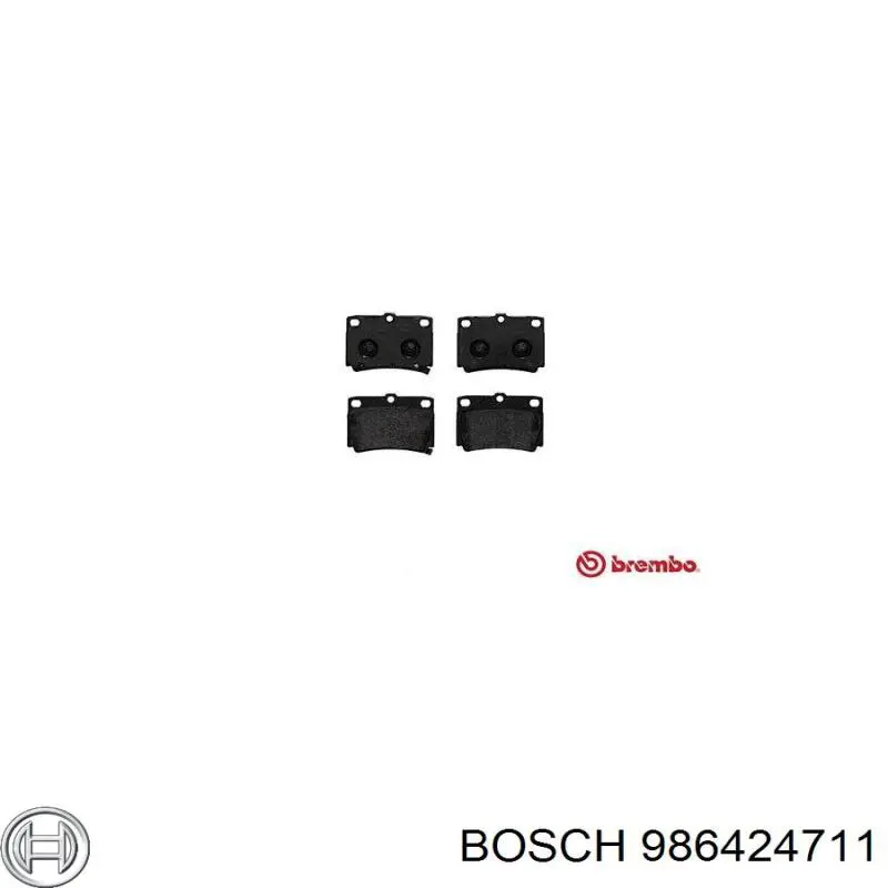 986424711 Bosch Колодки гальмівні задні, дискові