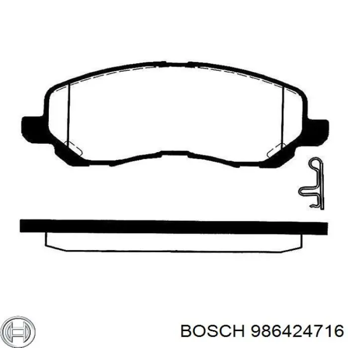 Гальмівні колодки Bosch 986424716 ціна, від 29.81 USD