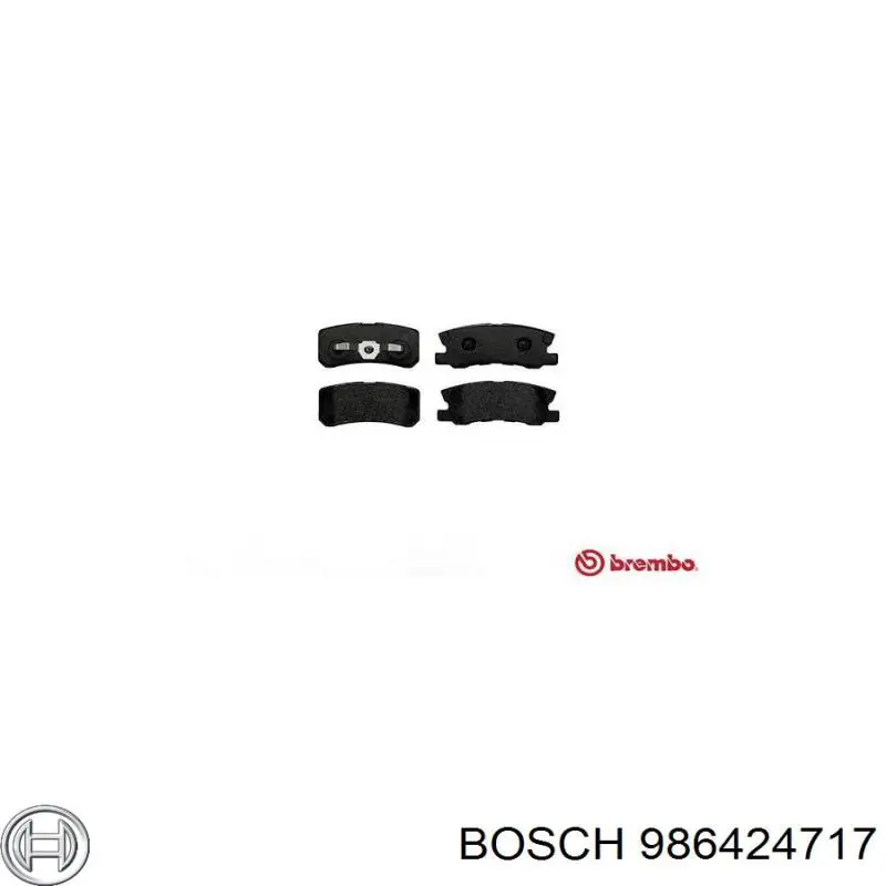 986424717 Bosch колодки гальмові задні, дискові