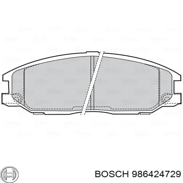 986424729 Bosch колодки гальмівні передні, дискові
