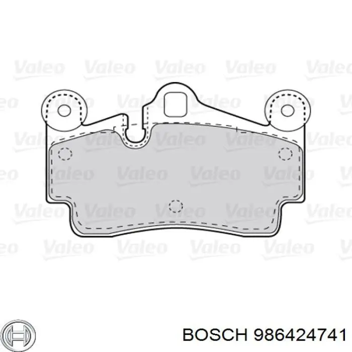 Купити 986424741 Bosch Задні колодки