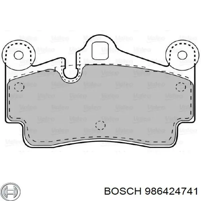 986424741 Bosch Колодки гальмівні задні, дискові