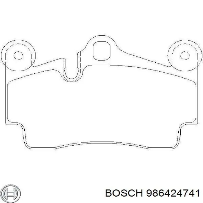 Задні гальмівні колодки 986424741 Bosch