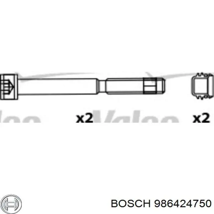 986424750 Bosch колодки гальмові задні, дискові