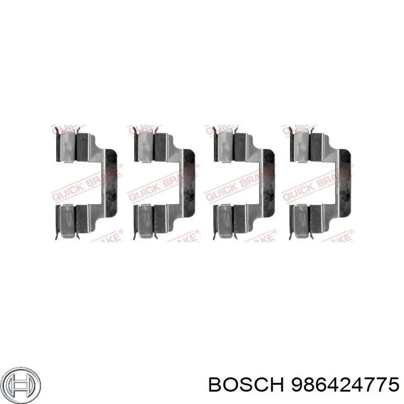 986424775 Bosch Колодки гальмівні задні, дискові