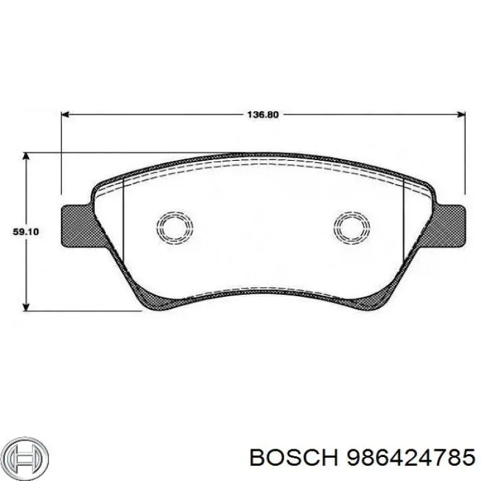 Передні тормозні колодки 986424785 Bosch