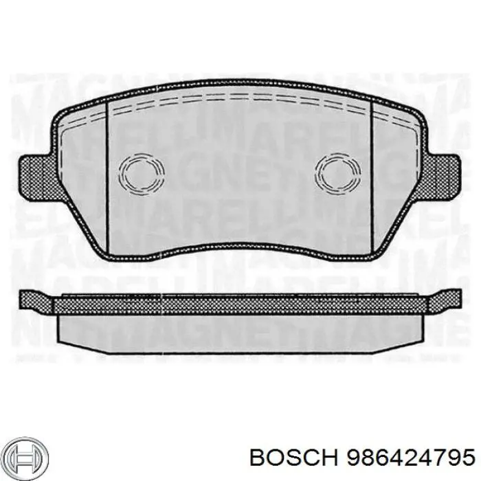 Купити 986424795 Bosch Колодки гальмівні передні, дискові