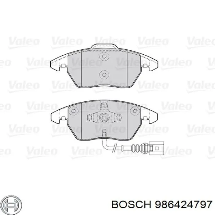 986424797 Bosch колодки гальмівні передні, дискові