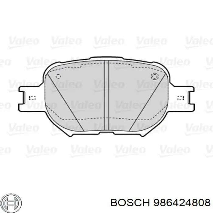 986424808 Bosch Передні гальмівні колодки