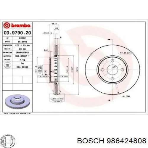 Гальмівні колодки Bosch 986424808 ціна, від 19.00 USD