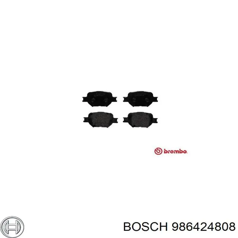 Колодки гальмівні передні, дискові 986424808 Bosch