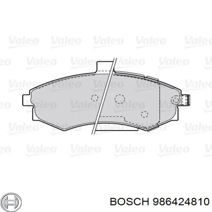 Колодки гальмівні передні, дискові 986424810 Bosch