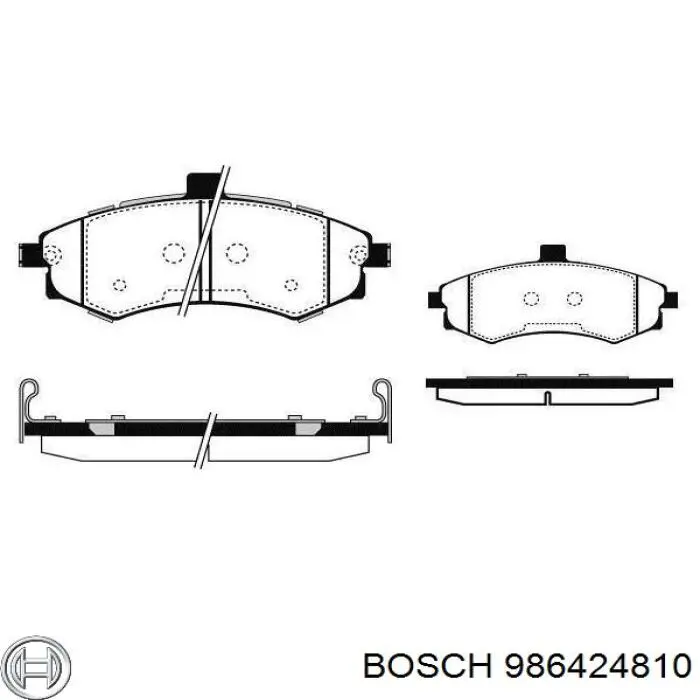 986424810 Bosch Передні гальмівні колодки