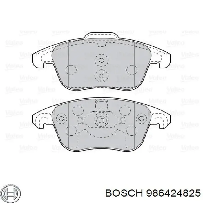 Купити 986424825 Bosch Колодки гальмівні передні, дискові