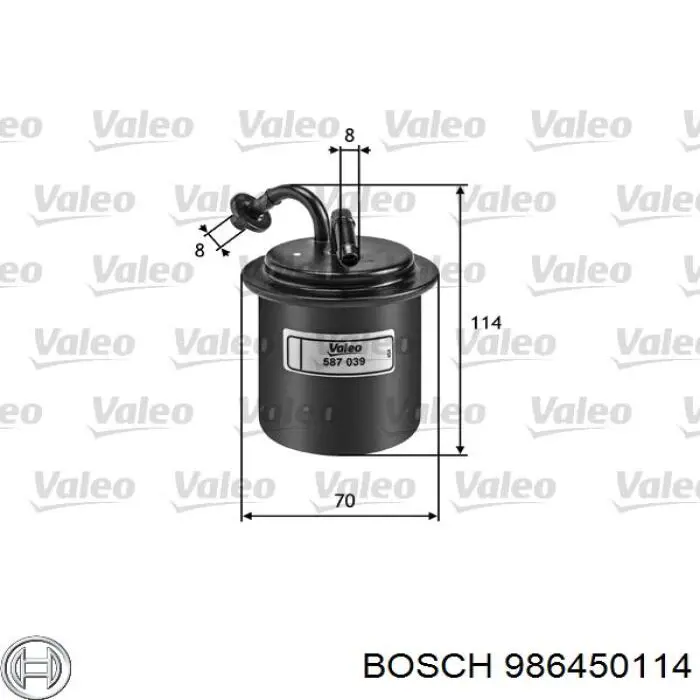Фільтр тонкого очищення палива Bosch 986450114 ціна, від 6.49 USD