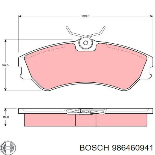 986460941 Bosch колодки гальмівні передні, дискові