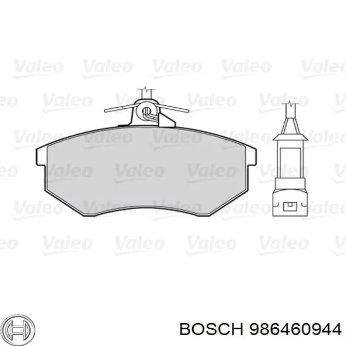 Гальмівні колодки Bosch 986460944 ціна, від 13.72 USD