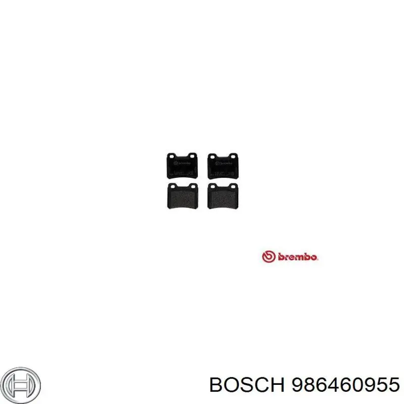Задні гальмівні колодки 986460955 Bosch
