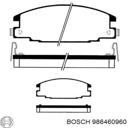 Гальмівні колодки Bosch 986460960 ціна, від 21.43 USD