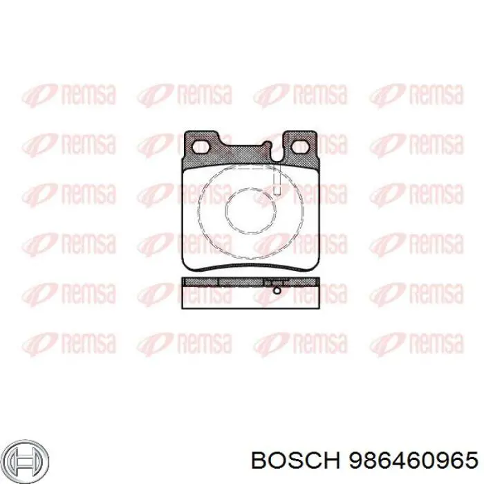 986460965 Bosch колодки гальмові задні, дискові