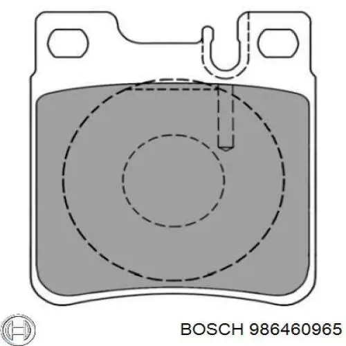 Задні гальмівні колодки 986460965 Bosch