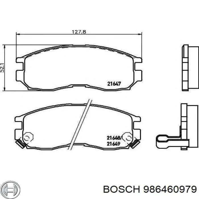986460979 Bosch колодки гальмівні передні, дискові