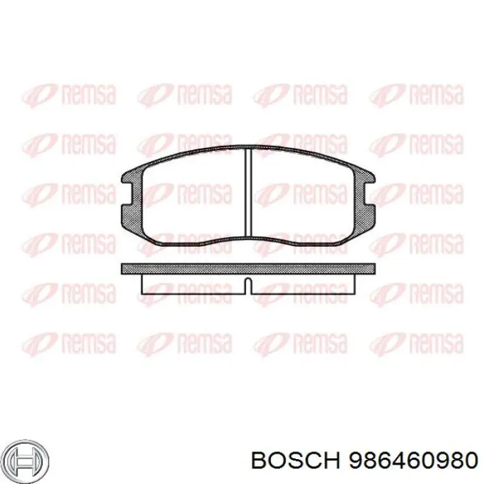 Купити 986460980 Bosch Колодки гальмівні передні, дискові