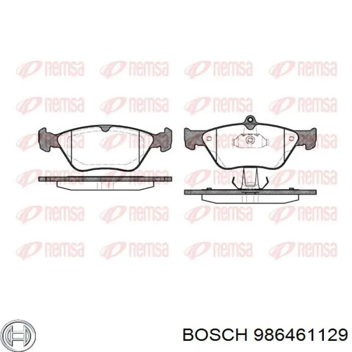 Передні тормозні колодки 986461129 Bosch