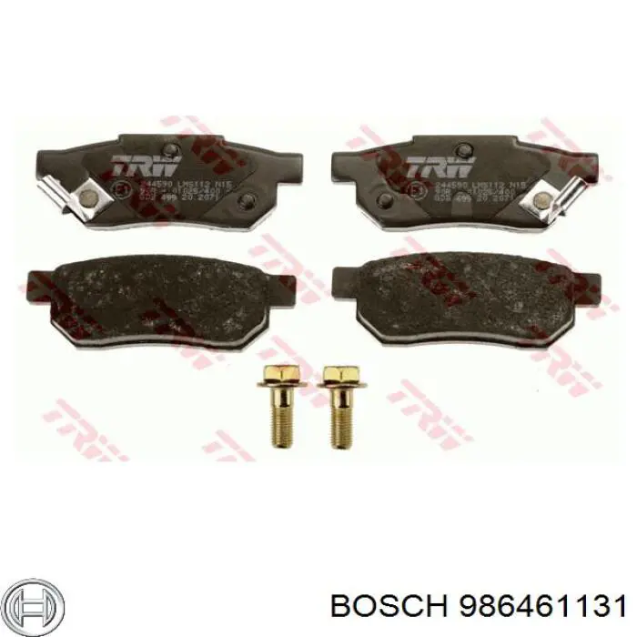 Задні гальмівні колодки 986461131 Bosch