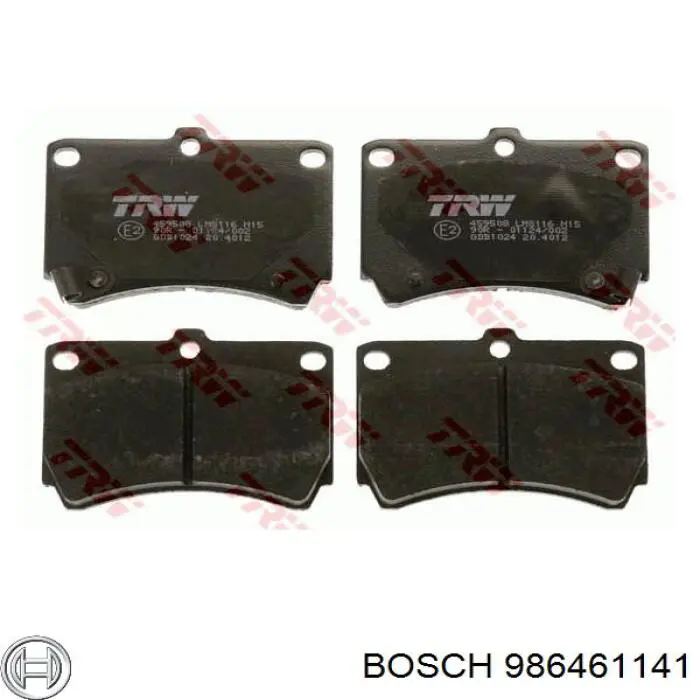 986461141 Bosch колодки гальмівні передні, дискові