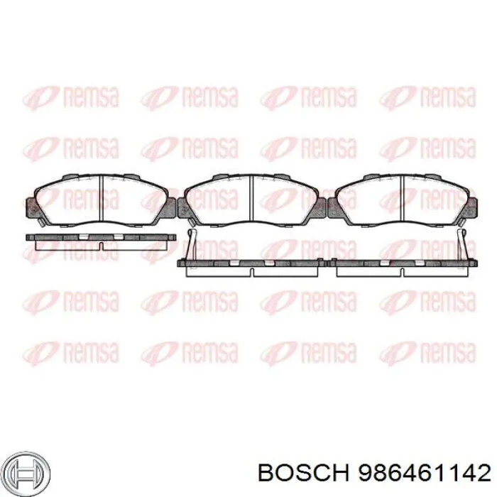986461142 Bosch колодки гальмівні передні, дискові