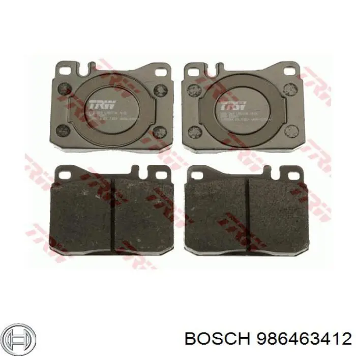 Передні тормозні колодки 986463412 Bosch