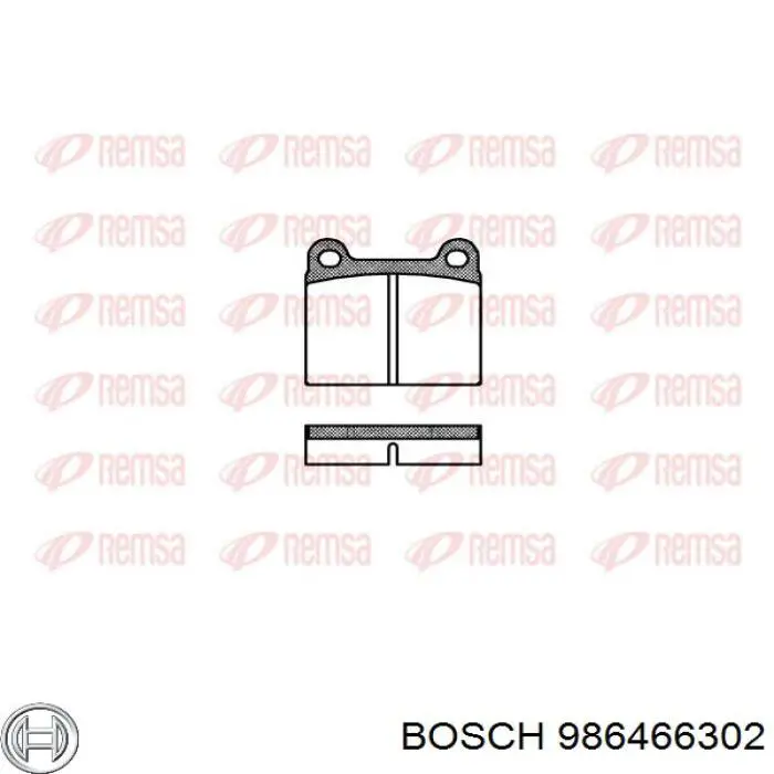 986466302 Bosch колодки гальмові задні, дискові