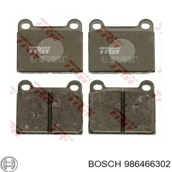 Задні гальмівні колодки 986466302 Bosch